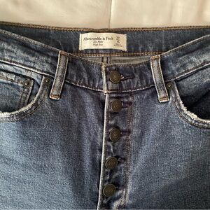 Abercrombie & Fitch Dark Blue Button-Fly Jeans